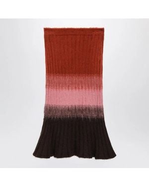 Fendi Wool Mini Skirt - Red