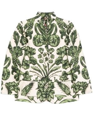 F.R.S For Restless Sleepers Printed Silk Shirt - Green