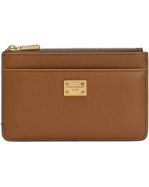 Dolce & Gabbana Dolce & Gabbana Calfskin Card Holder - Brown