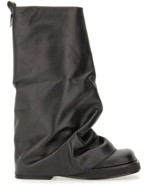 The Attico Robin Combat Ankle Boots - Black
