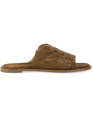Sartore Suede Mules - Brown