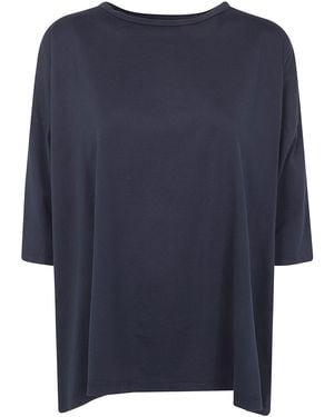 Labo.art "Franca" Jap Cotton Round Neck Sweater - Blue