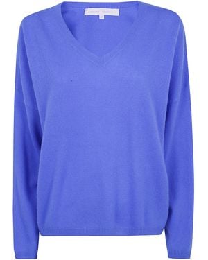 ABSOLUT CASHMERE "Alicia" V Neck Jumper - Blue