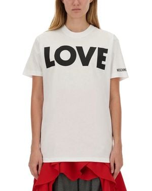 Moschino T-Shirt With Logo - White
