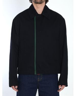 Gucci Cotton Gabardine Jacket - Blue