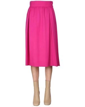Moschino Flared Midi Skirt - Pink