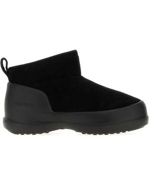 Moon Boot Suede Mezzaluna Ankle Boots - Black