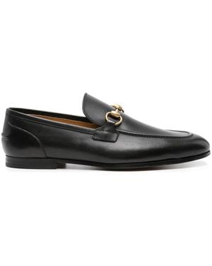Gucci Jordaan Leather Loafers - Black