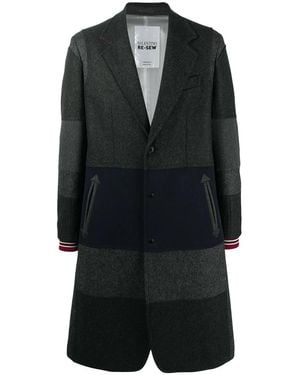 Valentino Uv0Cad906Ta Stripes Coat - Black
