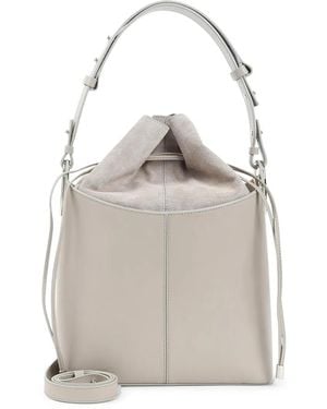 Giorgio Armani Leather Bucket Bag - Gray