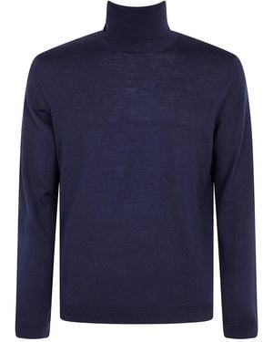 Nuur Long Sleeves Turtle Neck Jumper - Blue