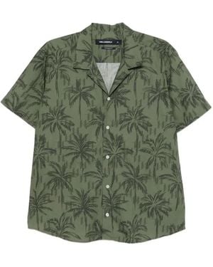 KARL LAGERFELD Palm Print Shirt - Green