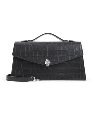 McQueen Skull Top Handle - Black