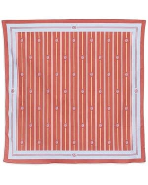 Drole de Monsieur "Rayure Monogramme" Foulard - Red