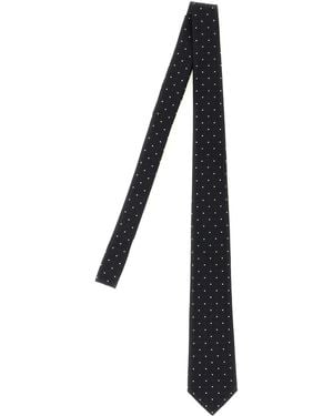 Saint Laurent Jacquard Tie - Black