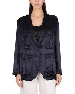 Aspesi Jacket With Pockets - Blue