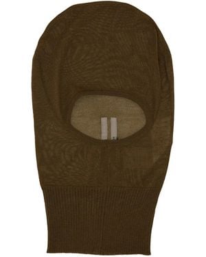 Rick Owens Cashmere Knit Balaclava - Green