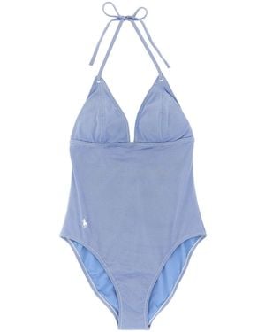 Polo Ralph Lauren 'Polo' One-Piece Swimsuit - Blue