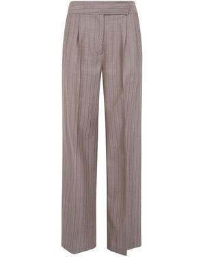 Etro High Waist Wide Leg Trousers - Grey