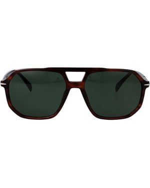 David Beckham Horn Ruthenium Acetate Sunglasses - Black