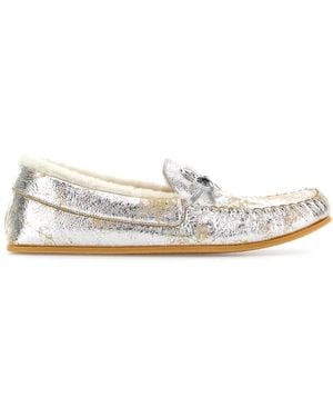 Gucci Leather Loafers - White