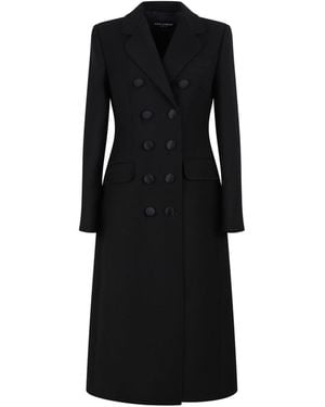 Dolce & Gabbana Virgin Wool Coat - Black