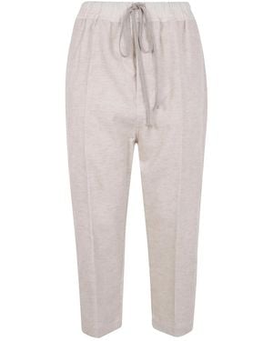 Rick Owens "Drawstring Astaires" Cropped Pants - White
