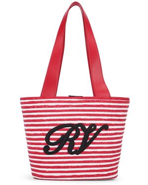 Roger Vivier Rv Straw Panier Small - Red