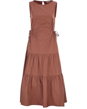 Peserico Sleeveless Midi Dress - Brown
