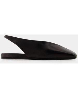 Jil Sander Leather Ballet Flats - Black