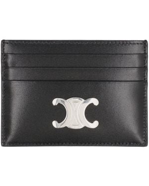 Celine Triomphe Card Holder - Black