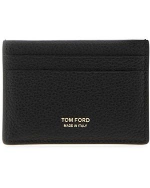 Tom Ford Grain Leather Card Holder - Black