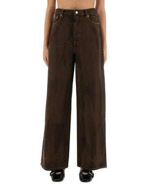 Ganni Baggy Trousers - Brown