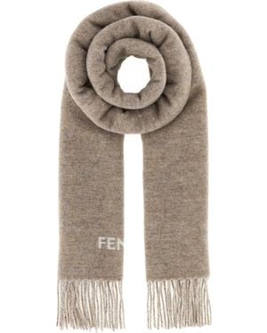 Fendi Dove Cashmere Scarf - Natural
