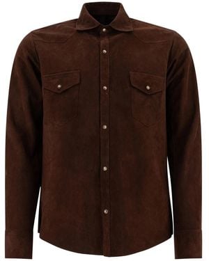 Tagliatore Lamb Leather Jacket - Brown