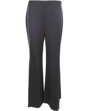 Giorgio Armani Satin Asymmetrical Bottom Pants - Blue