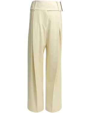 Max Mara Tailored Viscose Elastane Pants - Yellow