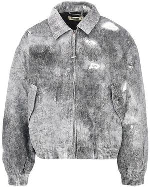 Woodbird Wbbao Printed Cotton Bomber Jacket - Gray