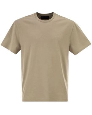 Hogan Cotton Crew Neck T-Shirt - Natural