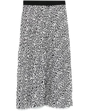 Karl Lagerfeld Est Geometric Pleated Skirt - Gray