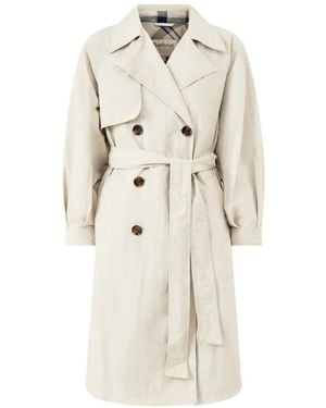 Barbour "Layla" Trench Showerproof Jacket - White