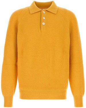 Umit Benan Pastel Cashmere Diana Polo Shirt - Yellow