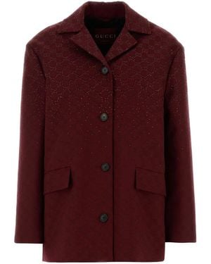 Gucci Gg Fabric Blazer - Red