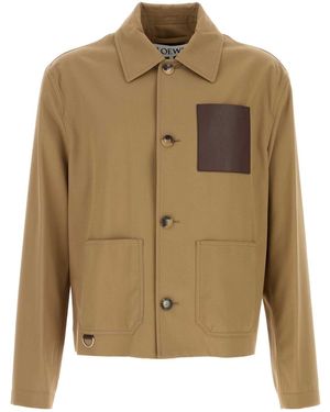 Loewe Camel Cotton Jacket - Green
