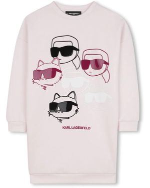 KARL LAGERFELD Dress With Logo - Pink