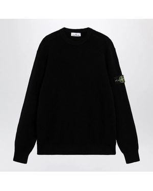 Stone Island Wool Crewneck Sweater - Black