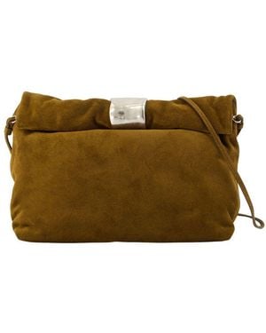 STAUD Cuff Clutch – – Leather – - Green