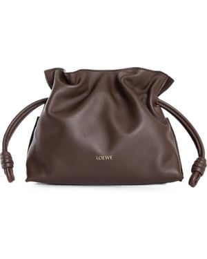 Loewe Mini Flamenco Knotted Clutch Bag - Brown