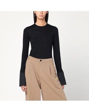 DARKPARK Nora Top With Shirt Cuffs - Black