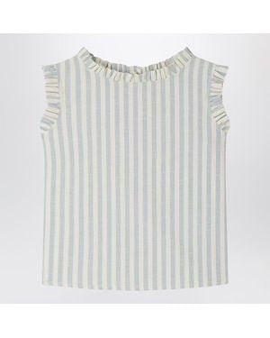 Bonpoint Lou Blouse/ Striped - White
